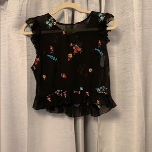 Mesh floral over top